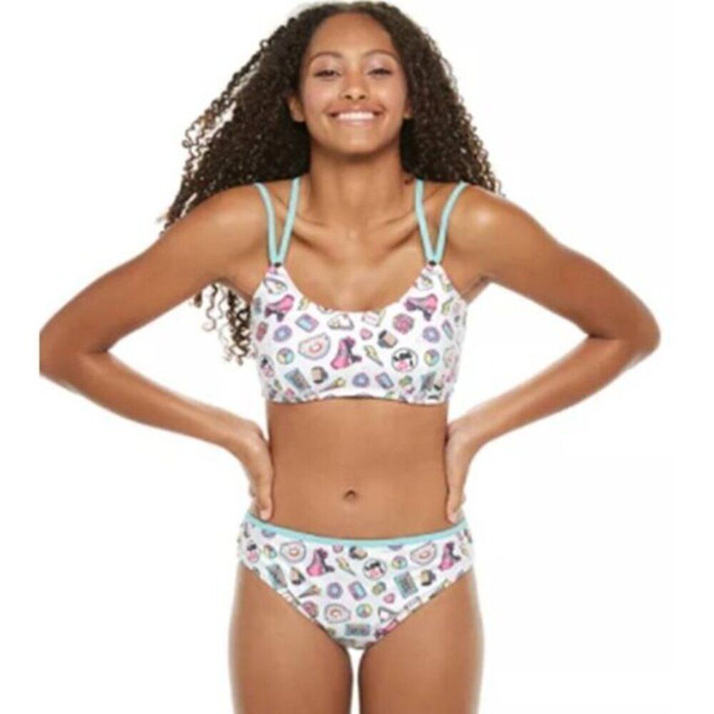 NEW UNDERCURRENT Graphic Strappy Bikini Set